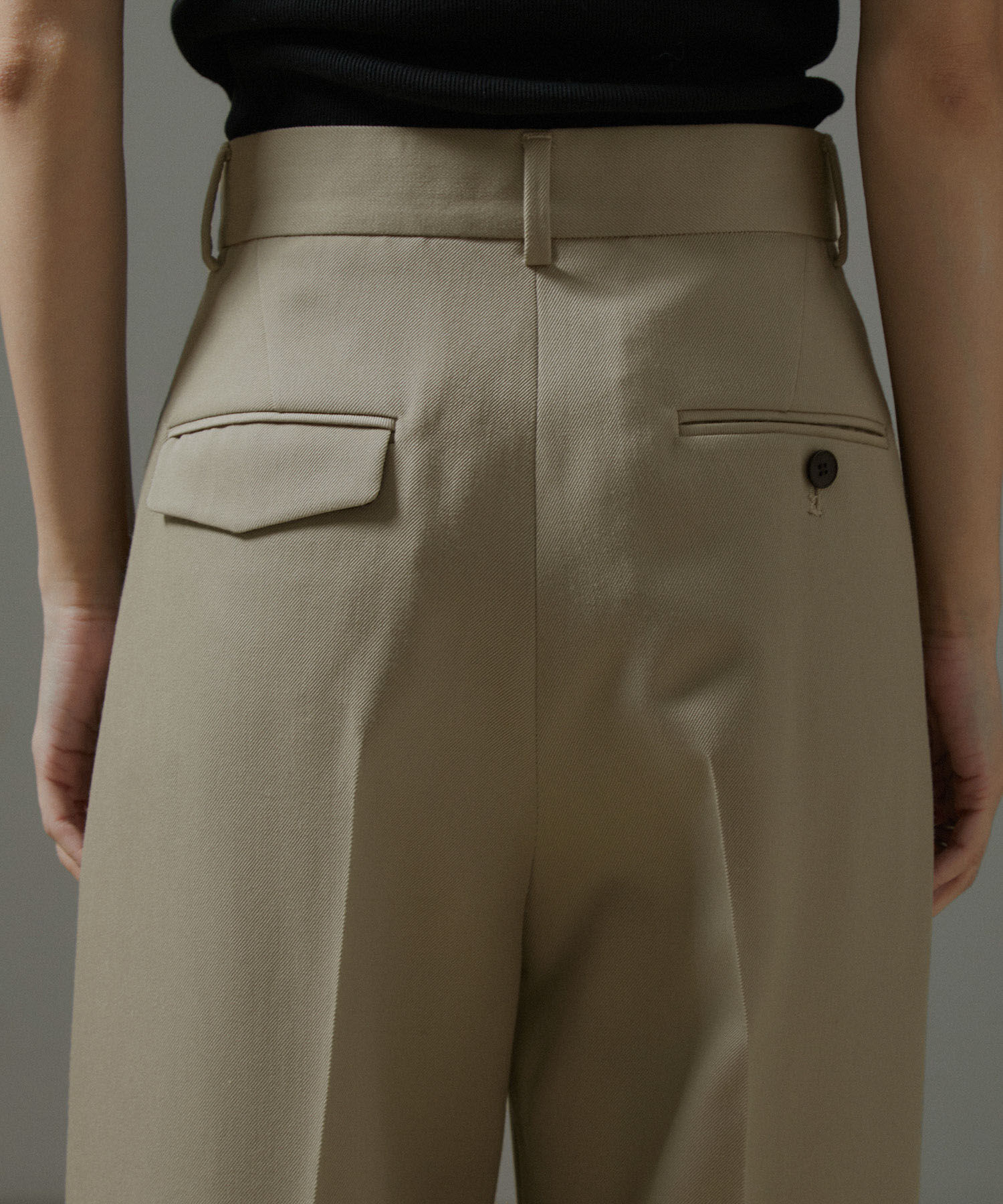 SALON adam et rope'「VISTO WOOL GABA ストレートワイドパンツ」|スラックス|