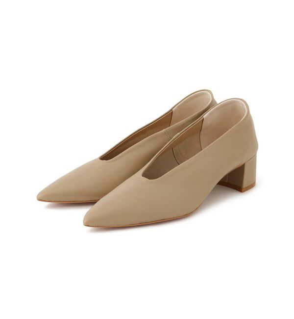 SALON adam et rope'「【W S（ドゥーブル）】ソフトレザーヒールパンプス」|パンプス|