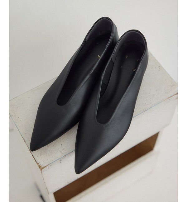 SALON adam et rope'「【W S（ドゥーブル）】ソフトレザーヒールパンプス」|パンプス|