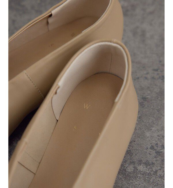 SALON adam et rope'「【W S（ドゥーブル）】ソフトレザーフラットシューズ」|パンプス|