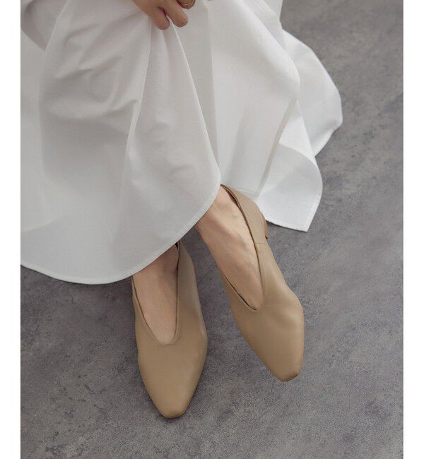 SALON adam et rope'「【W S（ドゥーブル）】ソフトレザーフラットシューズ」|パンプス|