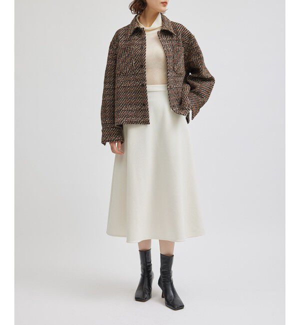 ROPE「梨地フレアスカート/セットアップ対応【Sサイズフェア対象】」|スカート|