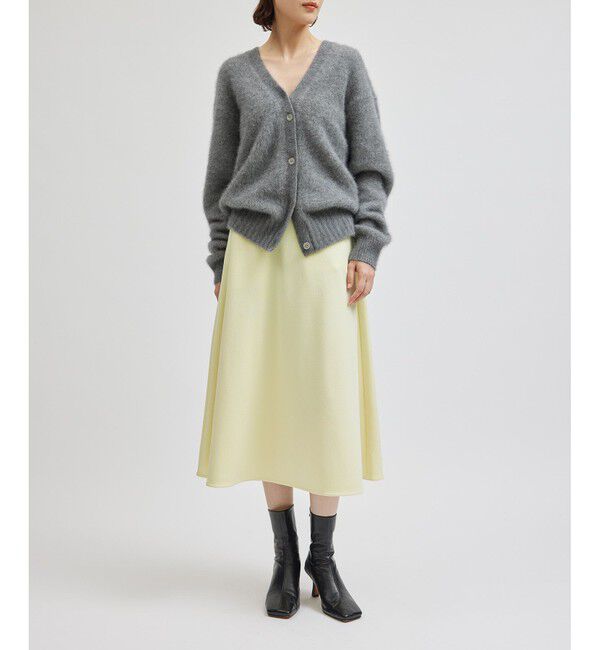 ROPE「梨地フレアスカート/セットアップ対応【Sサイズフェア対象】」|スカート|イエロー系(81)