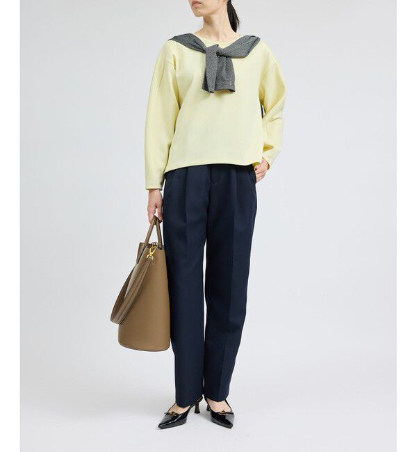 ROPE「梨地フォルムカットソー/セットアップ対応【Sサイズフェア対象】」|Tシャツ・カットソー|