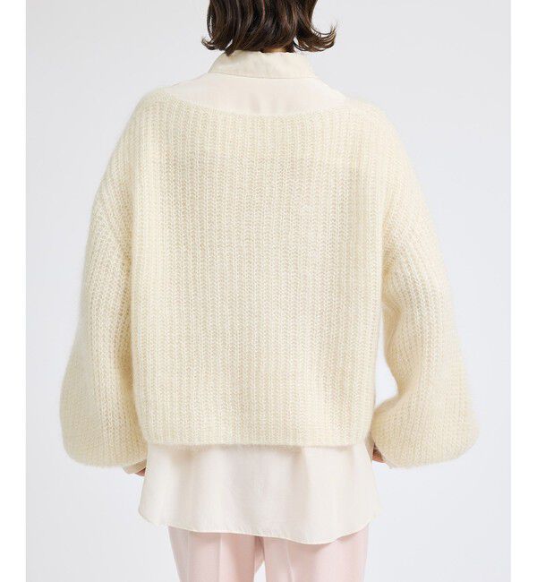 ROPE「モヘアシルク片畔ボートネックプルオーバー」|ニット・セーター|
