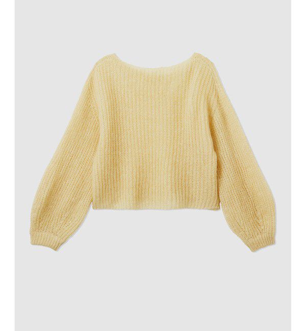 ROPE「モヘアシルク片畔ボートネックプルオーバー」|ニット・セーター|