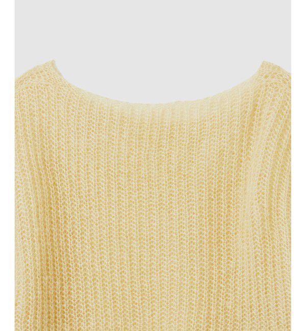 ROPE「モヘアシルク片畔ボートネックプルオーバー」|ニット・セーター|