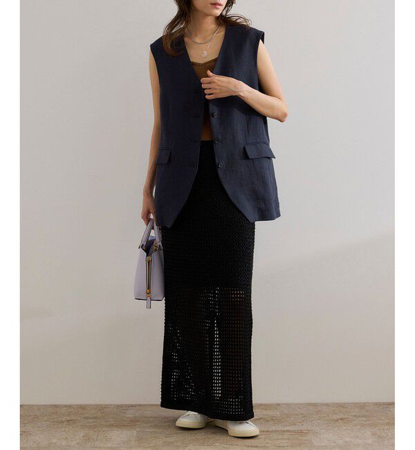 ROPE「尾州リネンオーバーロングジレ」|ベスト・ジレ|