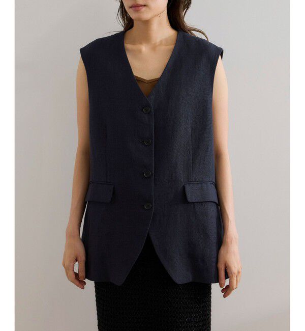 ROPE「尾州リネンオーバーロングジレ」|ベスト・ジレ|