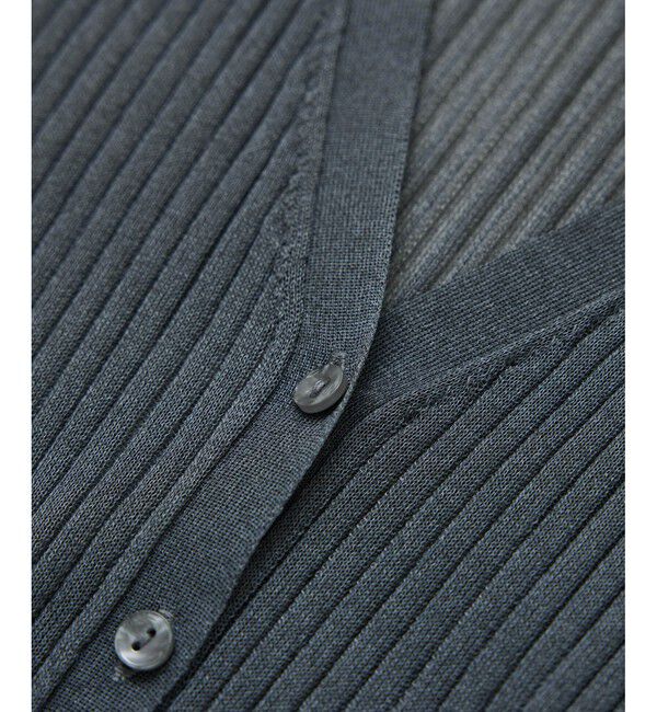 ROPE「【洗える】【WEB・一部店舗限定】シアーリブＶネックポロニット」|ニット・セーター|