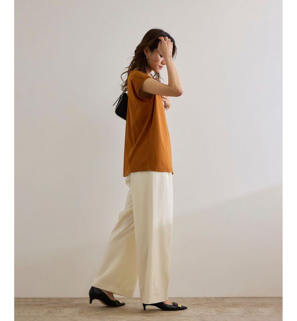 ROPE「【接触冷感・洗える・洗濯耐久あり】ノースリーブTEE」|Tシャツ・カットソー|