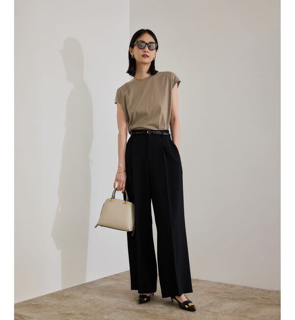 ROPE「【接触冷感・洗える・洗濯耐久あり】ノースリーブTEE」|Tシャツ・カットソー|