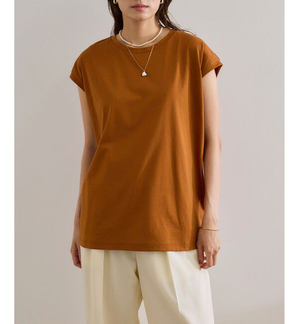 ROPE「【接触冷感・洗える・洗濯耐久あり】ノースリーブTEE」|Tシャツ・カットソー|