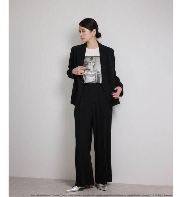 ROPE「【Brigitte Bardot&times;ROPE'・コラボ】プリント半袖T-shirt【洗える・洗濯耐久性・接触冷感】」|Tシャツ・カットソー|