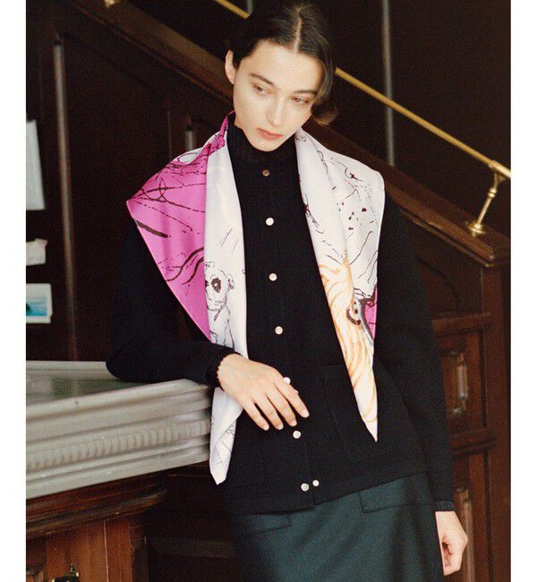 ROPE「接結ウールバイカラーニットカーディガン/イージーケア」|カーディガン|