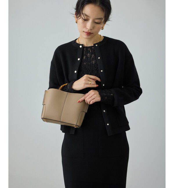 ROPE「接結ウールバイカラーニットカーディガン/イージーケア」|カーディガン|