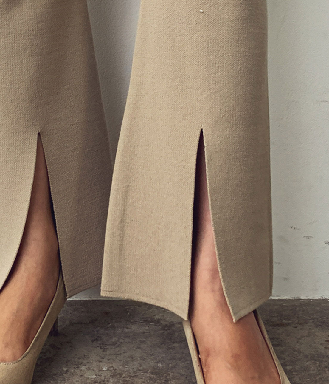 VIS「【セットアップ対応】スリット入りニットパンツ」|その他|