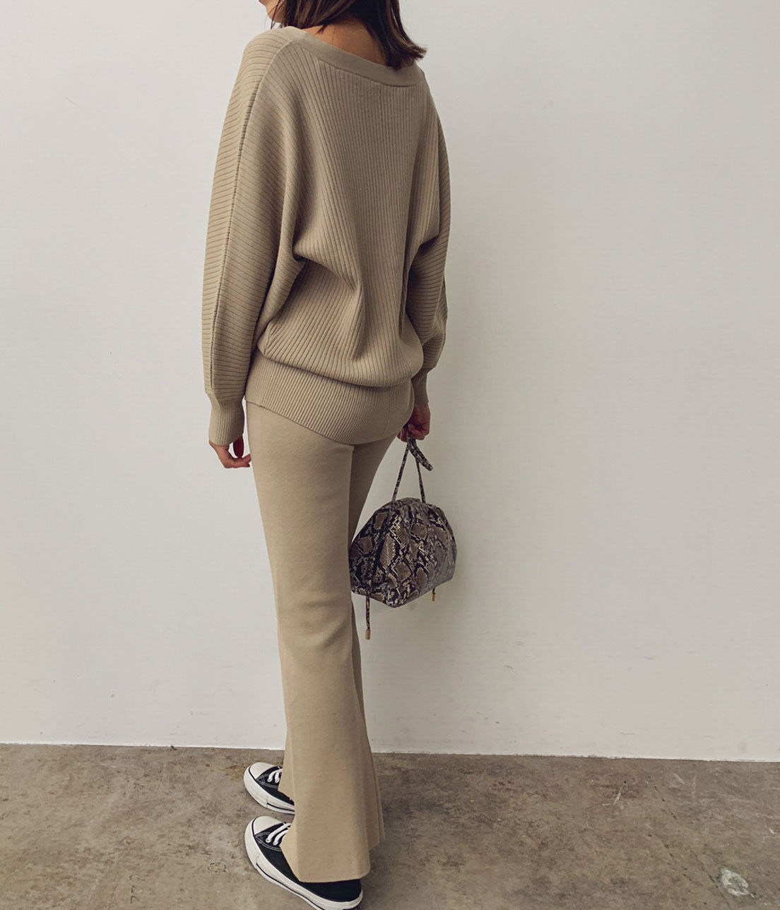 VIS「【セットアップ対応】スリット入りニットパンツ」|その他|