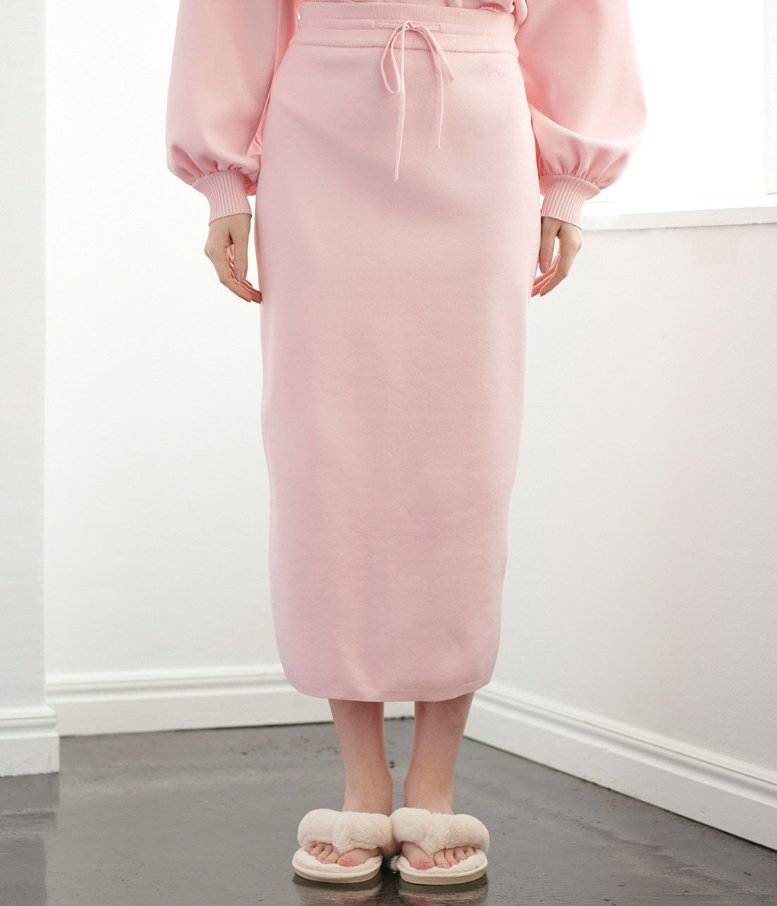 VIS「【コラーゲン加工】【セットアップ対応】【ViSage】軽量ニットスカート」|ルームウェア|