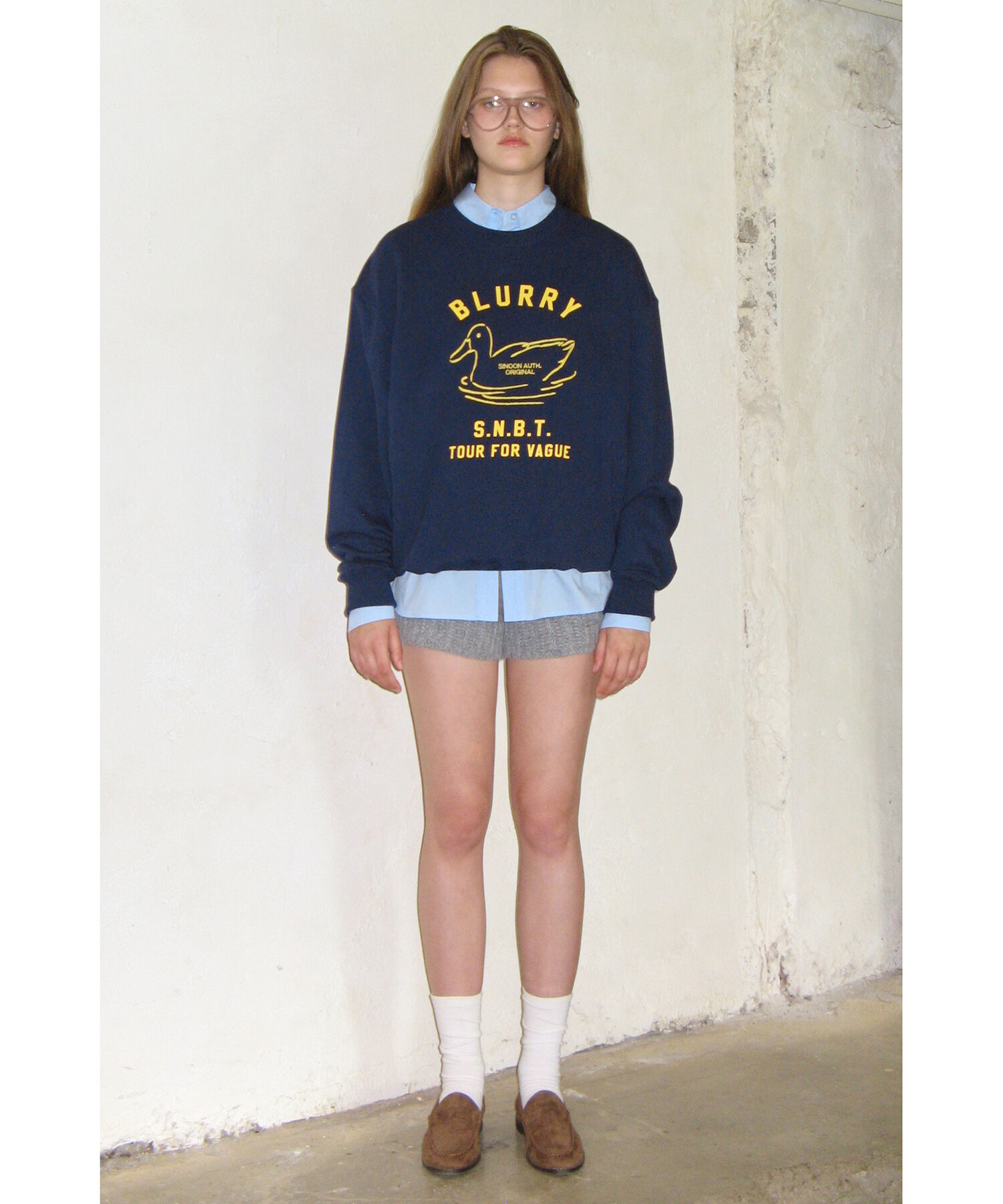 VIS「【韓国人気ブランド/sinoon】プリントスウェットプルオーバー【洗える】」|スウェット・ジャージ|