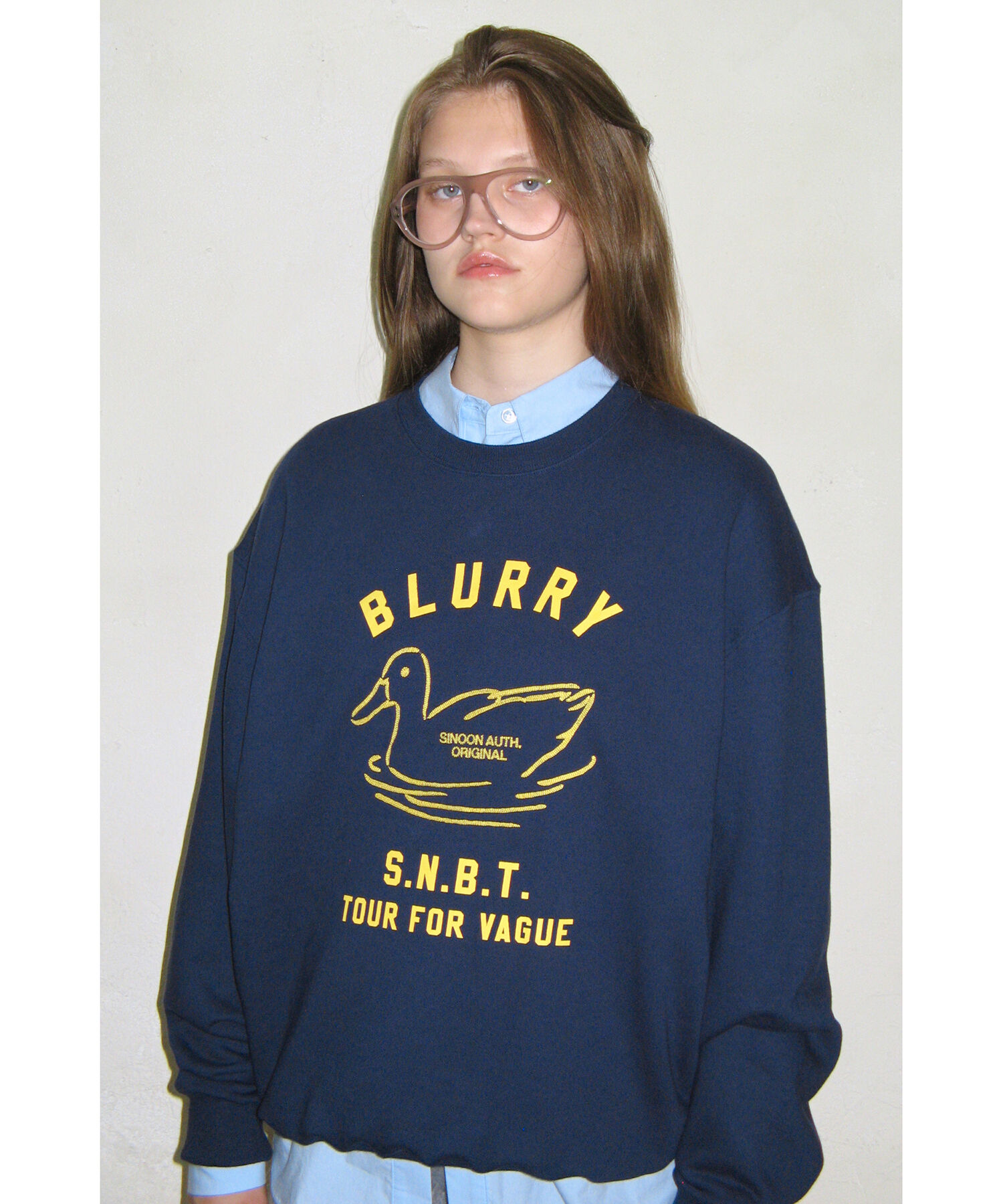 VIS「【韓国人気ブランド/sinoon】プリントスウェットプルオーバー【洗える】」|スウェット・ジャージ|