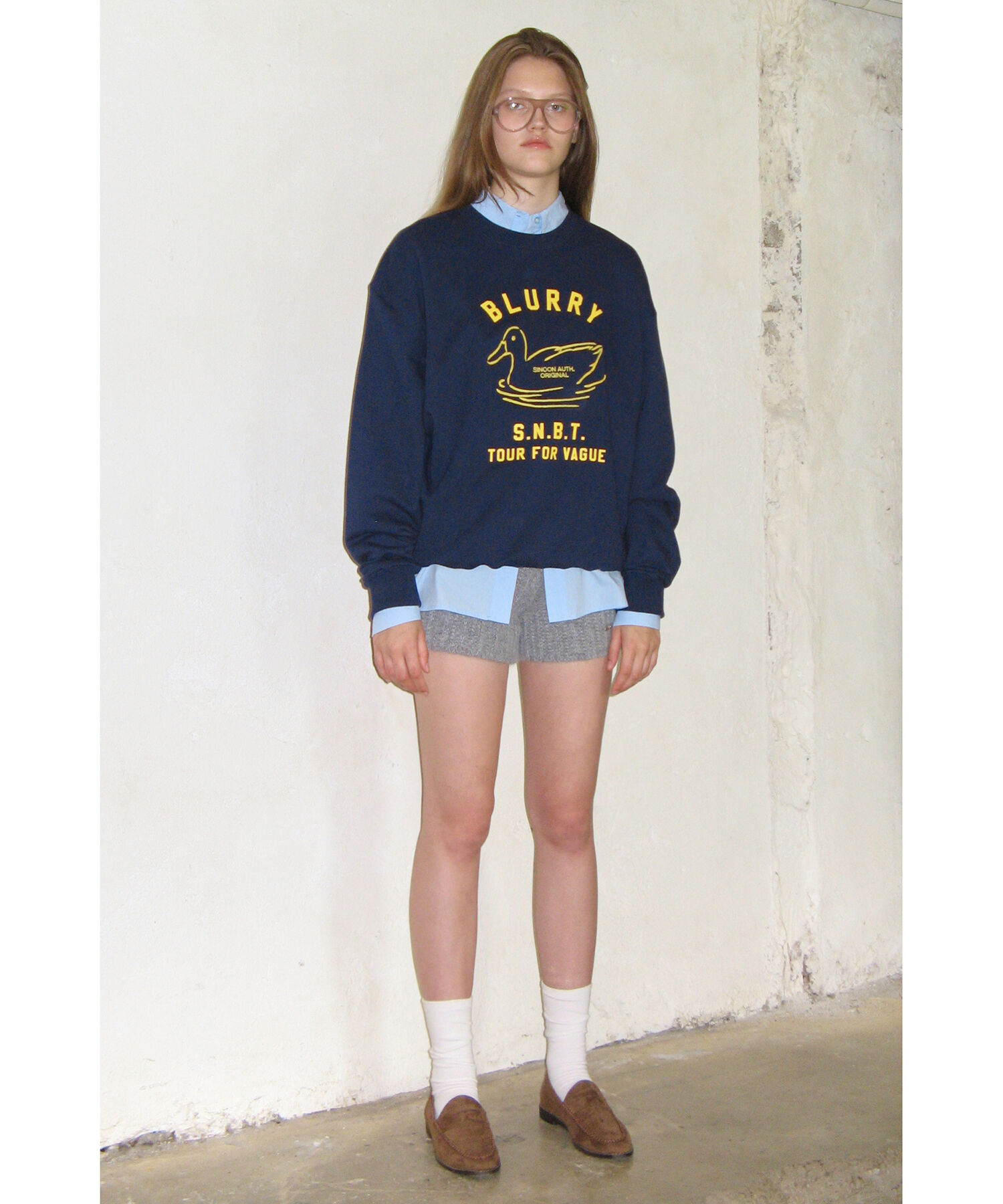 VIS「【韓国人気ブランド/sinoon】プリントスウェットプルオーバー【洗える】」|スウェット・ジャージ|