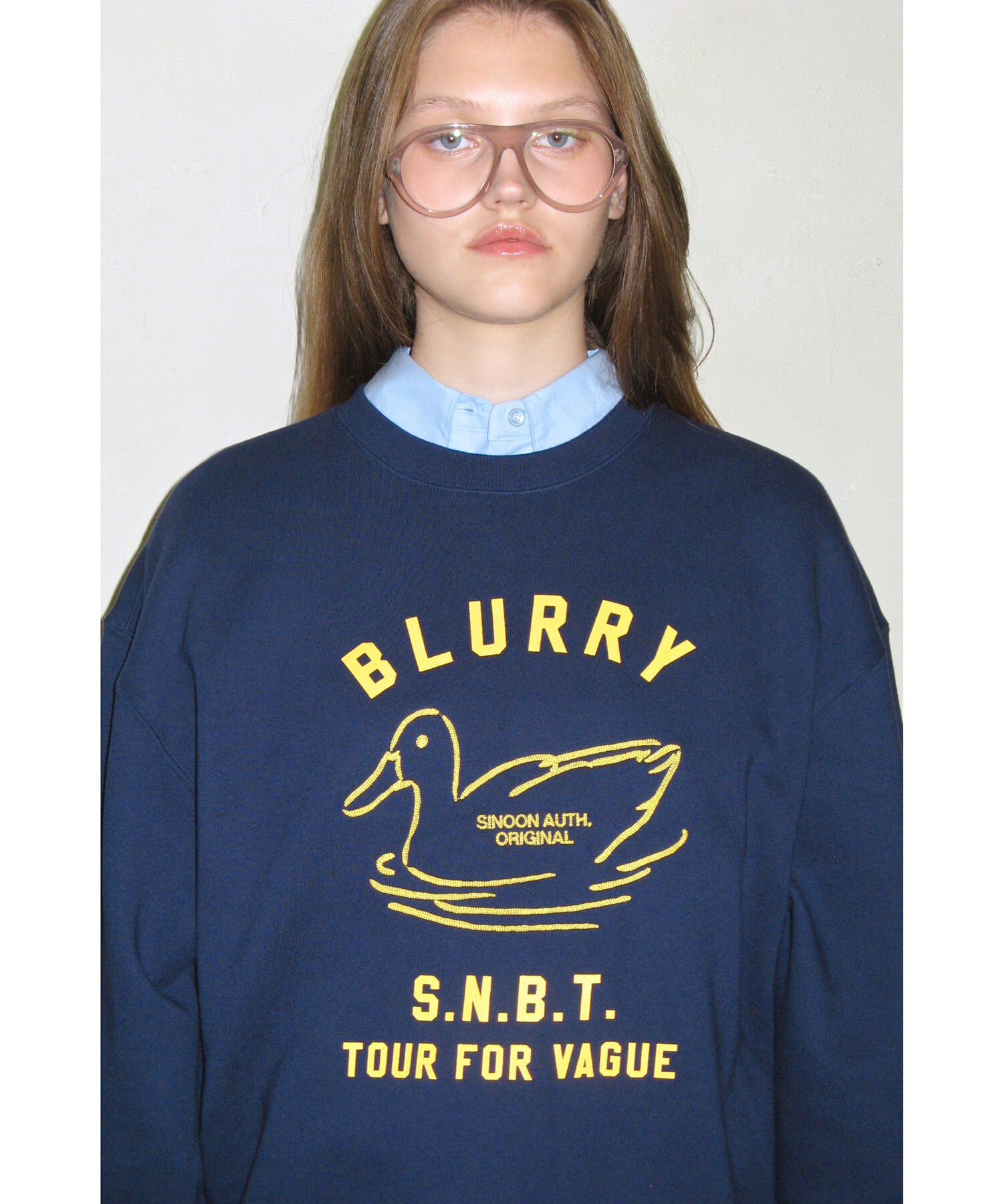 VIS「【韓国人気ブランド/sinoon】プリントスウェットプルオーバー【洗える】」|スウェット・ジャージ|