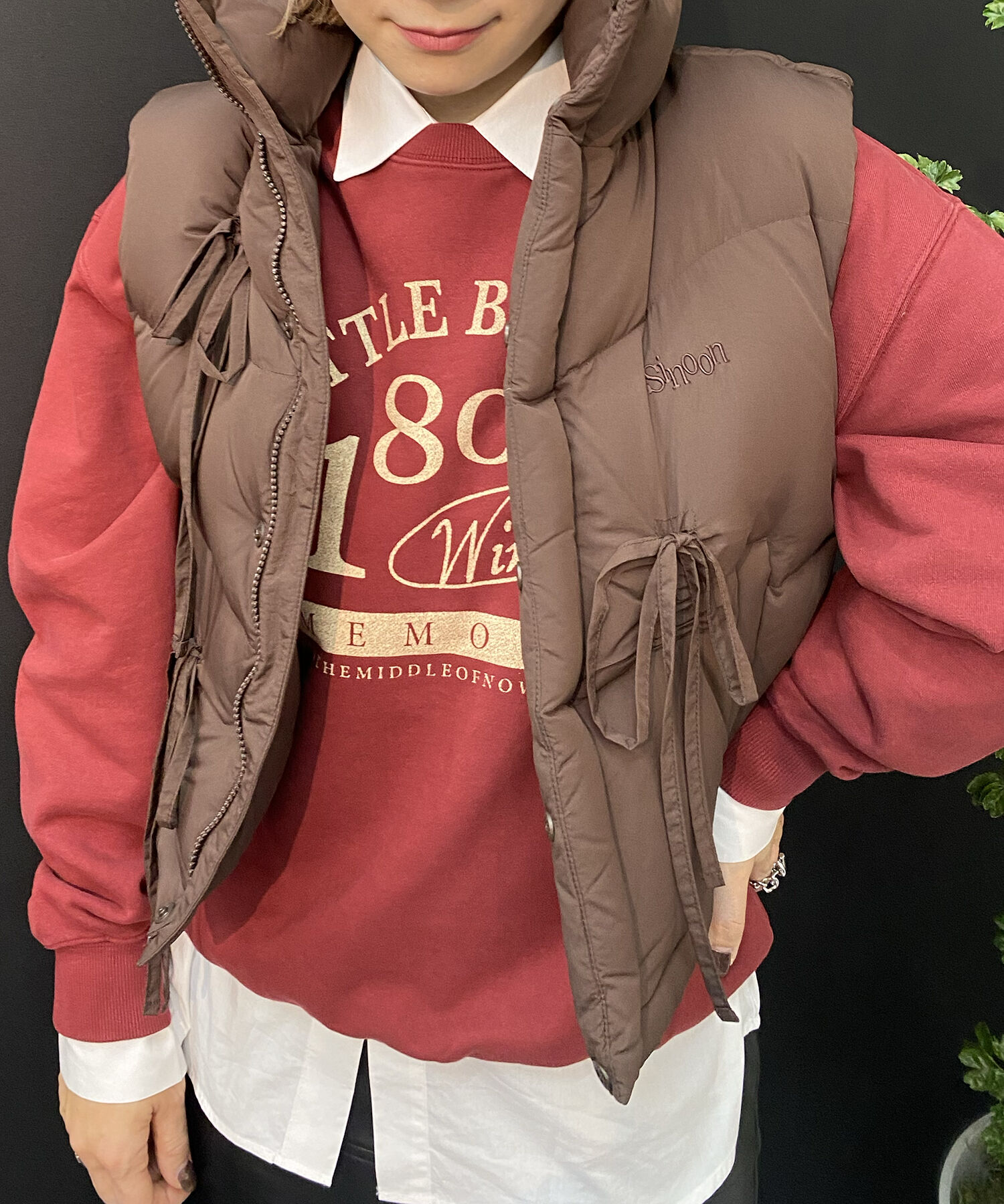 VIS「【韓国人気ブランド/sinoon】ヴィンテージライクスウェットプルオーバー【洗える】」|スウェット・ジャージ|