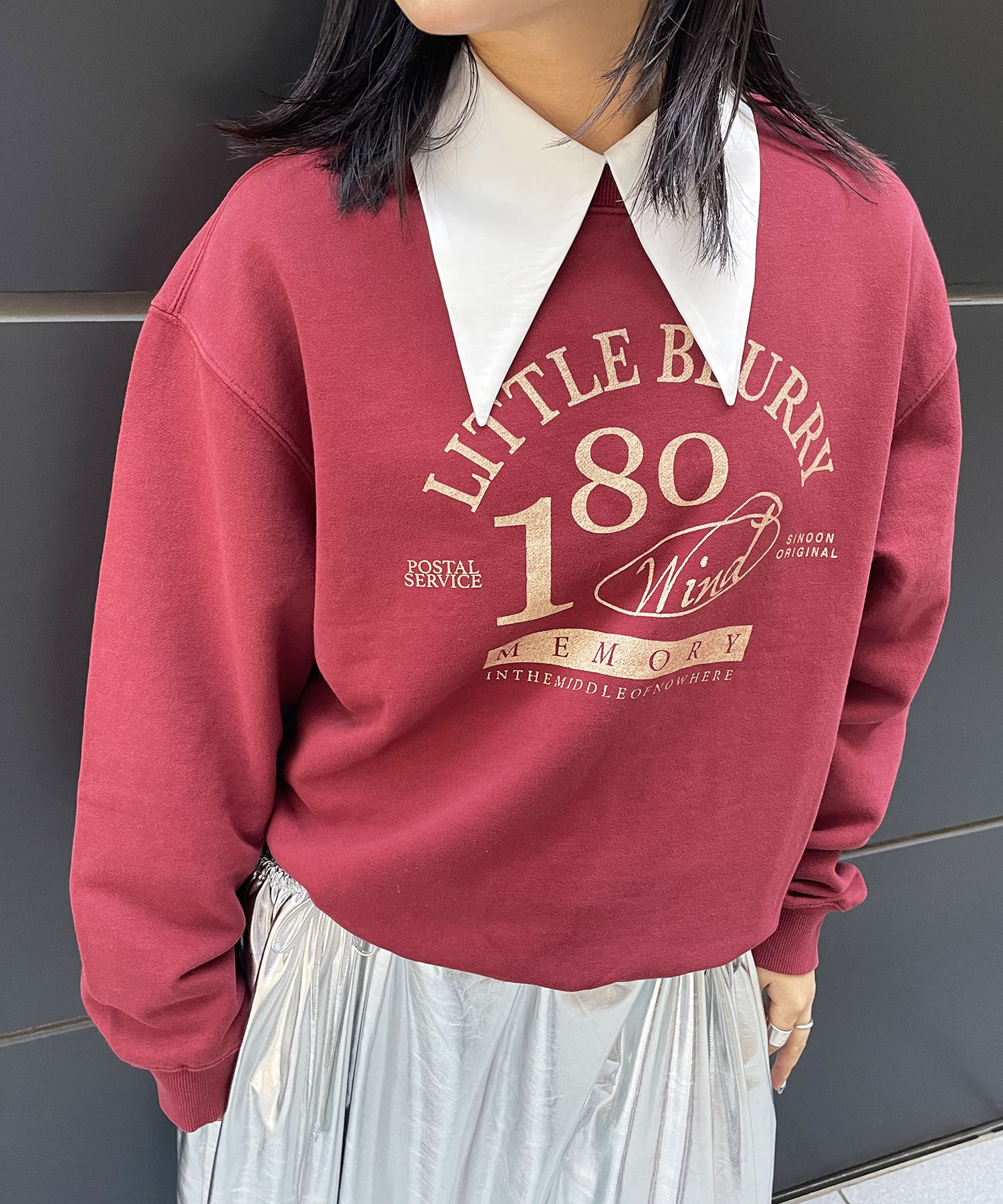 VIS「【韓国人気ブランド/sinoon】ヴィンテージライクスウェットプルオーバー【洗える】」|スウェット・ジャージ|