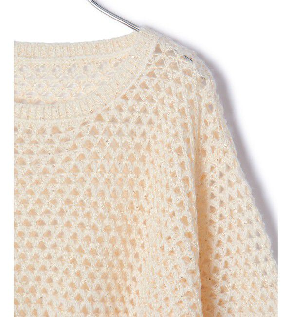 VIS「モヘアライクメッシュスパンコールニットプルオーバー」|ニット・セーター|