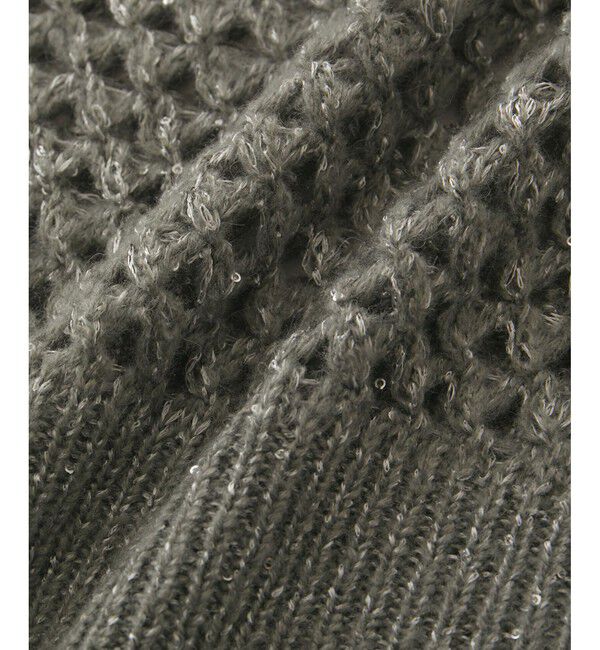 VIS「モヘアライクメッシュスパンコールニットプルオーバー」|ニット・セーター|