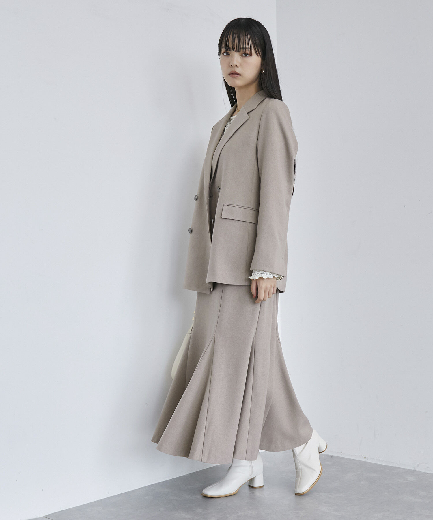 VIS「【美easy】ウーリッシュWブレストテーラードジャケット【洗える】」|テーラードジャケット|