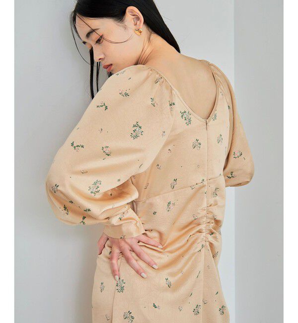 VIS「オリジナル花柄クリンクル加工ワンピース」|ワンピース|