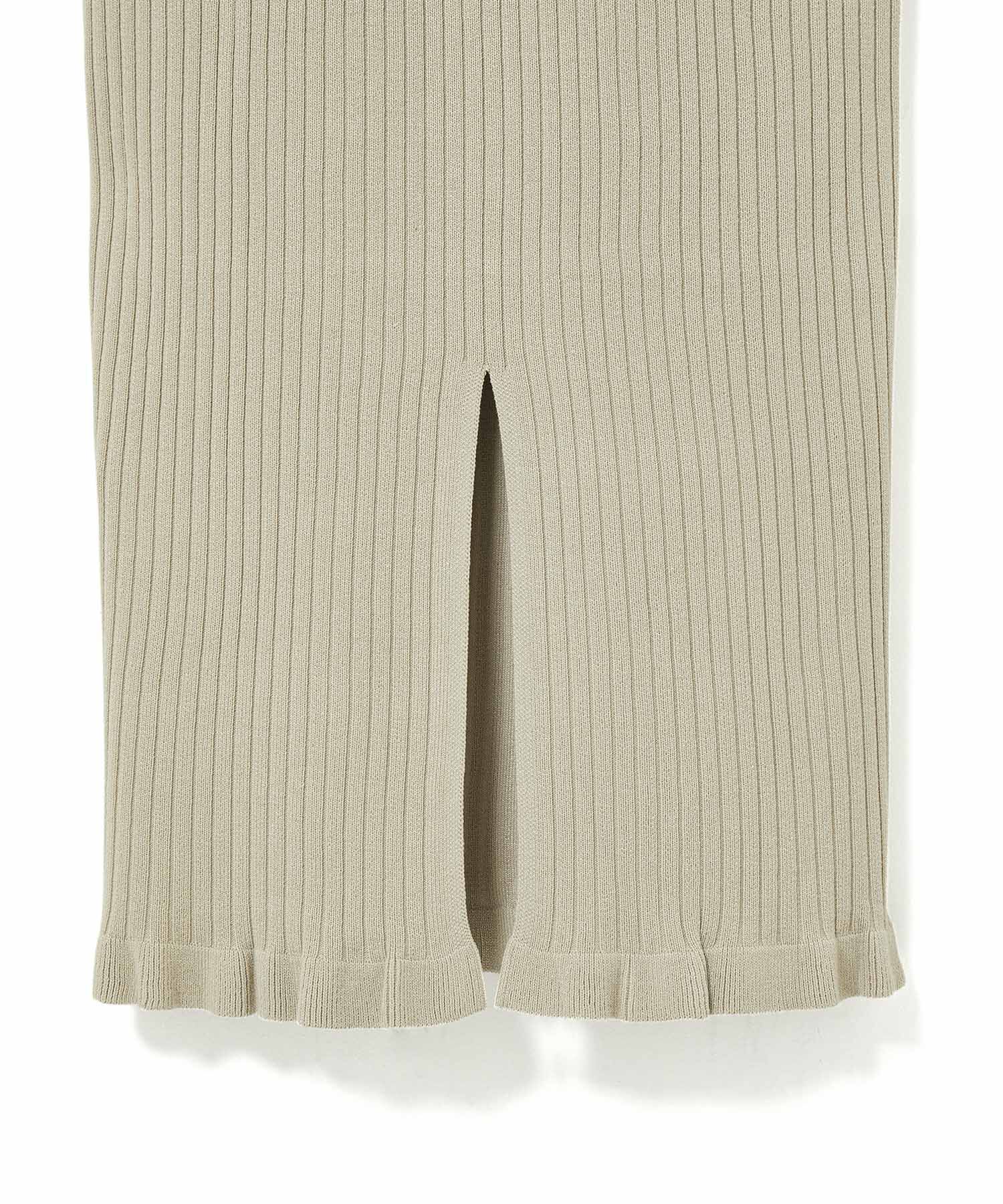 VIS「【SET】ビスチェセット裾ミニフリルリブニットワンピース」|ワンピース|