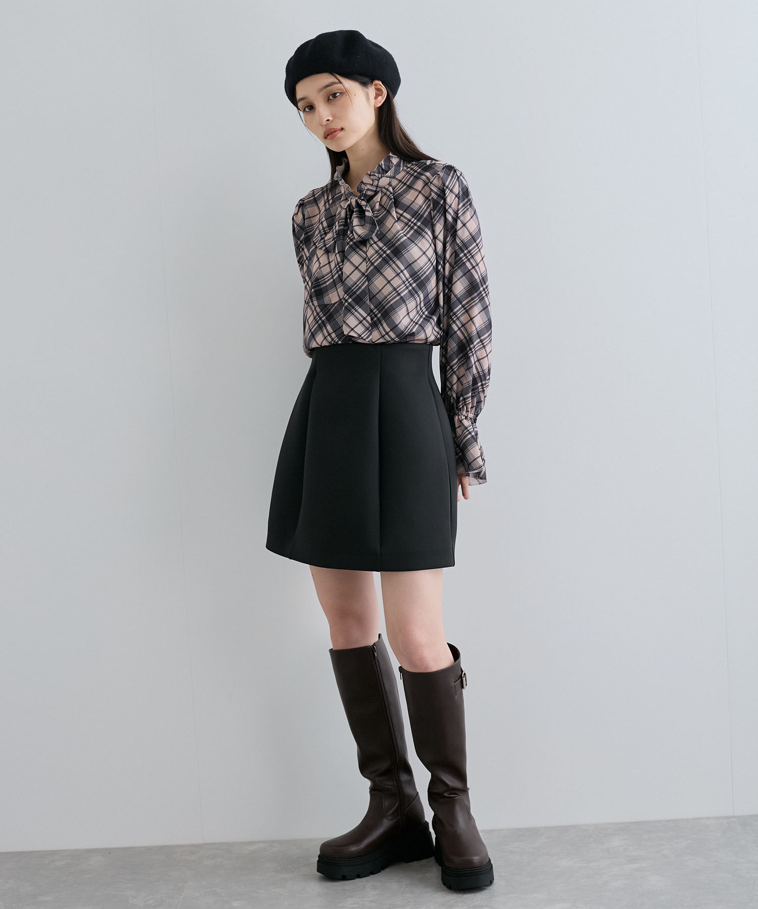 VIS「ボンディングフレアミニスカート」|スカート|