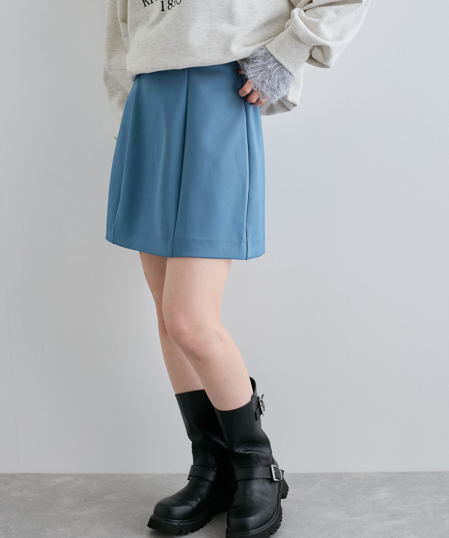 VIS「ボンディングフレアミニスカート」|スカート|