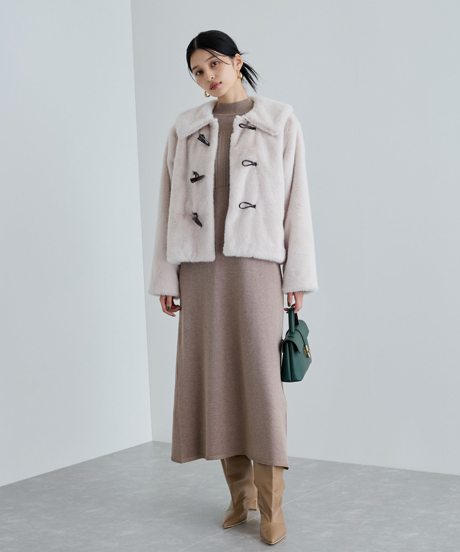 VIS「エコファーダッフルブルゾン」|ダッフルコート|