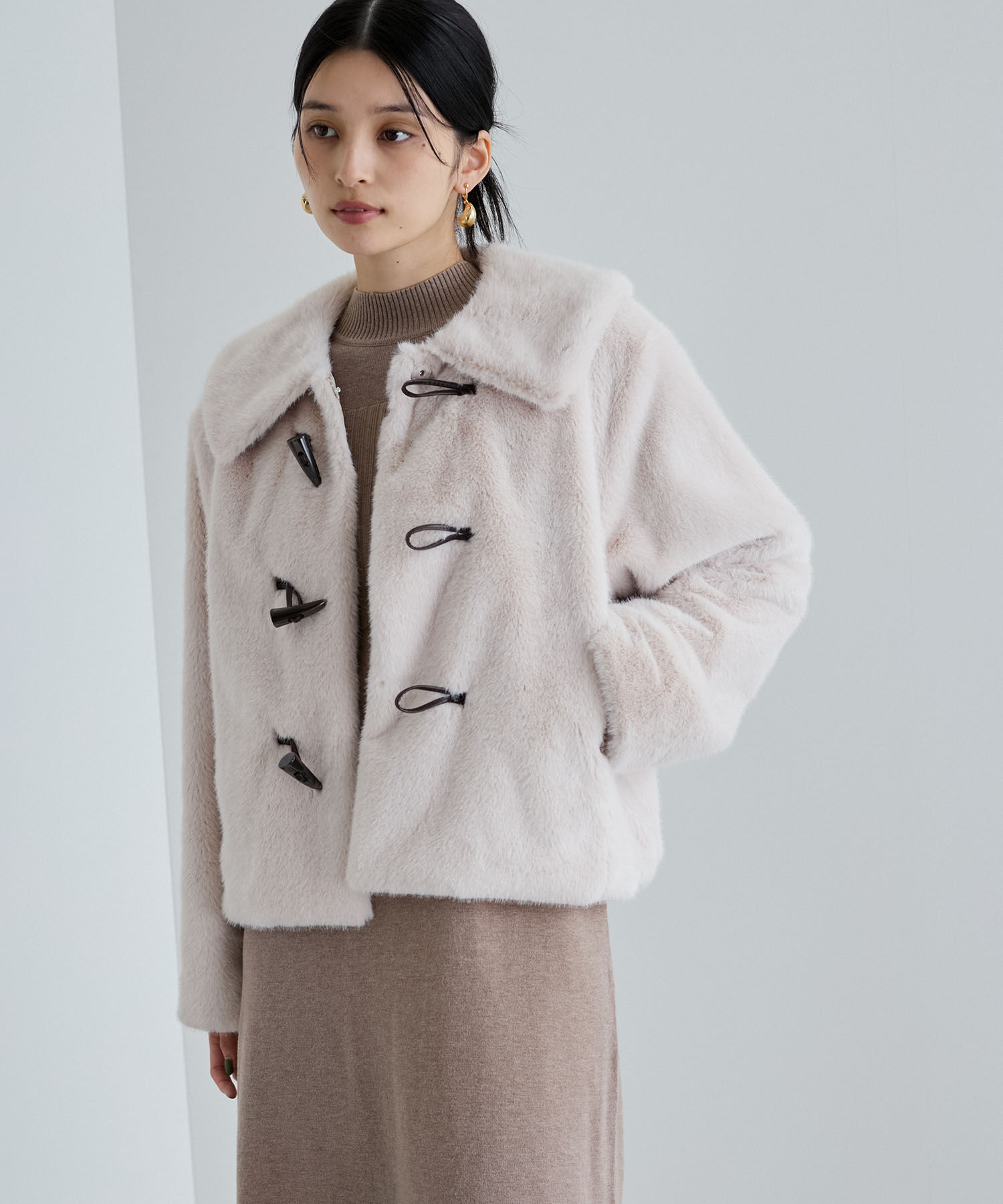 VIS「エコファーダッフルブルゾン」|ダッフルコート|