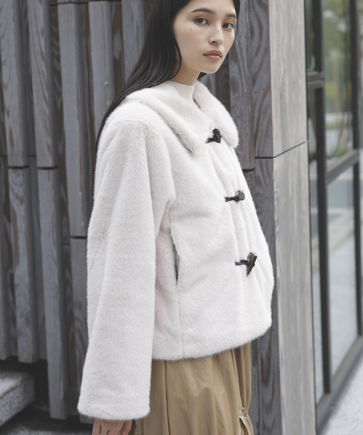 VIS「エコファーダッフルブルゾン」|ダッフルコート|