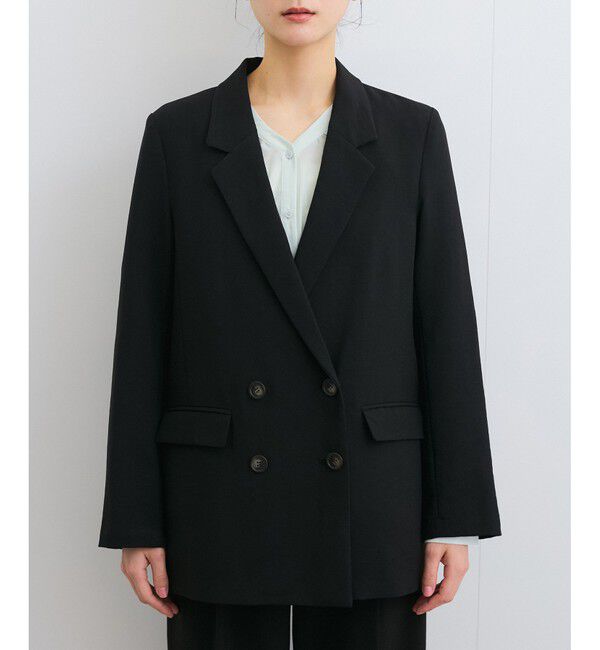 VIS「【美easy】リネンライクリラックスジャケット【接触冷感/洗える】【セットアップ対応】」|テーラードジャケット|