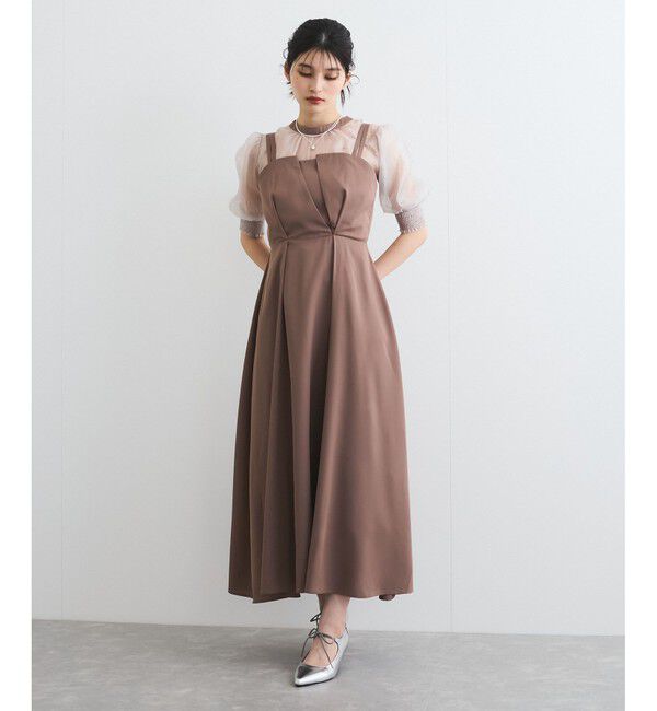 VIS「【VIS DRESS】【3WAY】シアートップスセットキャミドレス」|ワンピース|