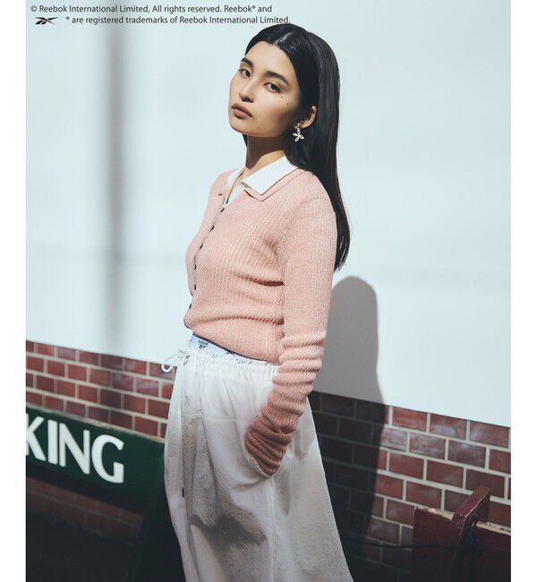 VIS「【Reebok】VIS別注ロゴベルトフレアースカート」|スカート|