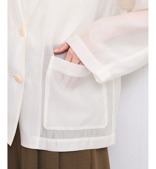 VIS「【洗える】羽織るだけでスタイリングワンランクアップ！シアージャケット」|テーラードジャケット|