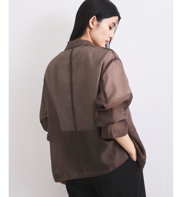 VIS「【洗える】羽織るだけでスタイリングワンランクアップ！シアージャケット」|テーラードジャケット|