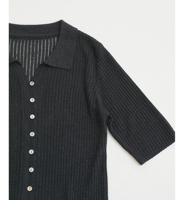 VIS「半袖サマーニットポロカーディガン」|ニット・セーター|