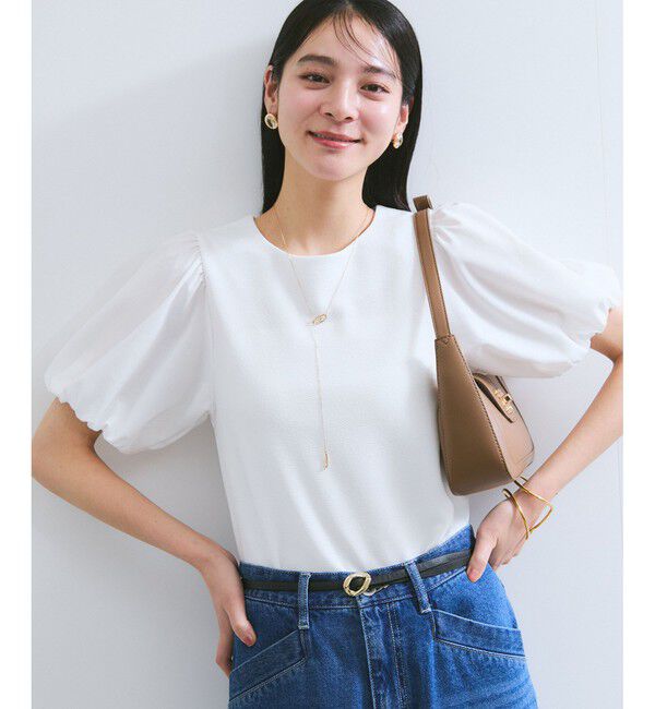 VIS「【WEB限定】ドッキング袖ボリュームカットソー」|Tシャツ・カットソー|