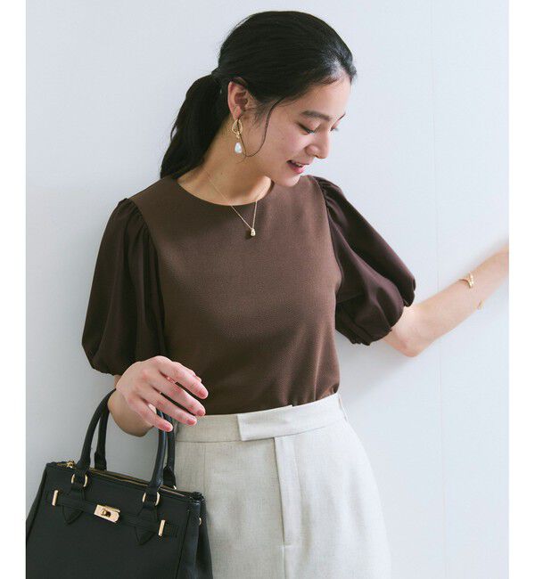 VIS「【WEB限定】ドッキング袖ボリュームカットソー」|Tシャツ・カットソー|