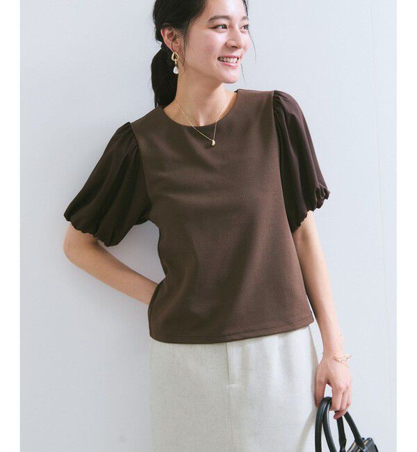 VIS「【WEB限定】ドッキング袖ボリュームカットソー」|Tシャツ・カットソー|