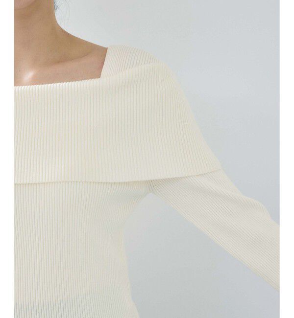 VIS「【美得】オフショルダーモチモチリブニット/好評につき再入荷」|ニット・セーター|