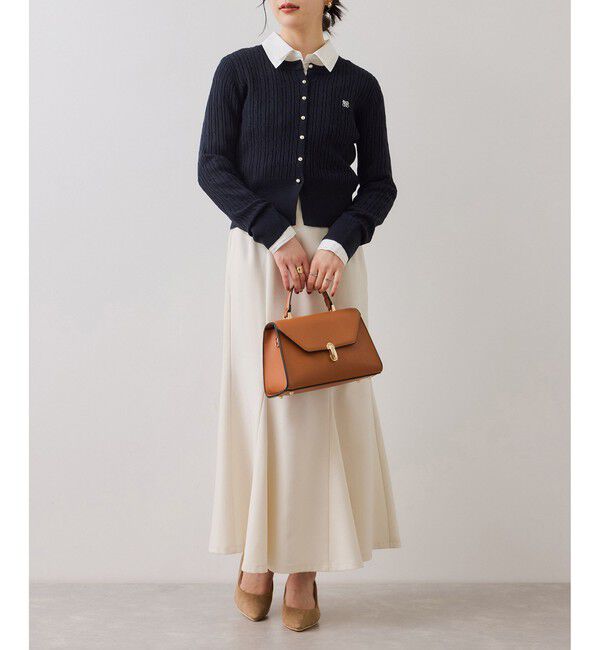 VIS「無地＆ストライプダブルカラーウエスト切り替えシャツ」|シャツ・ブラウス|